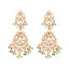 22K Gold Plated Chandbali Stone Drop Kundan Earrings