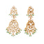 22K Gold Plated Chandbali Stone Drop Kundan Earrings