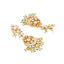 22K Gold Plated Chandbali Stone Drop Kundan Earrings