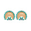 Turquoise Crescent Earrings