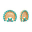 Turquoise Crescent Earrings