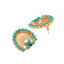 Turquoise Crescent Earrings