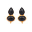 22K Gold Plated Black Embrace Earrings