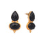 22K Gold Plated Black Embrace Earrings