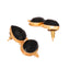 22K Gold Plated Black Embrace Earrings