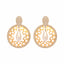 22K Gold Plated Cubic Zirconia Studded Contemporary Moon Shaped Pearl Drop Chandbalis