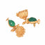 22K Gold Plated Emerald Stone Studded Ethnic Jhumkas