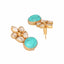 22K Gold Plated Turquoise Bloom Studs