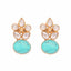 22K Gold Plated Turquoise Bloom Studs