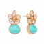 22K Gold Plated Turquoise Bloom Studs