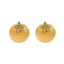 22K Gold-Plated Turquoise Flower Stud Earrings