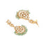 22K Gold Plated Regal Green Kundan Chandbali Earrings