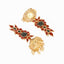 22K Gold-Plated Enamel & Beaded Dome Shaped Jhumka Earrings