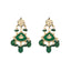 22K Gold Plated Emerald Grace Dangler Earrings