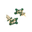 22K Gold Plated Emerald Grace Dangler Earrings