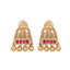 Gold Bling Pink Kundan Stud Earrings