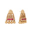 Gold Bling Pink Kundan Stud Earrings