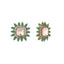 22K Gold Plated Prism Blossom Stud Earrings