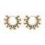 Kanika Floral Green Hoop Earrings