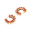 Kanika Floral Red Hoop Earrings