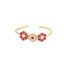 22K Gold Plated Ruby Rosette Kundan Bracelet