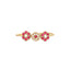 22K Gold Plated Ruby Rosette Kundan Bracelet