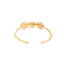 22K Gold Plated Ruby Rosette Kundan Bracelet