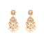 22K Gold Plated Pearl Chandelier Drop Earrings