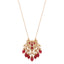 22K Gold Plated Arc Kundan Ruby Drops Necklace