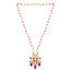 22K Gold Plated Crescent Kundan Ruby Drops Necklace