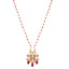 22K Gold Plated Crescent Kundan Ruby Drops Necklace
