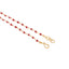 22K Gold Plated Crescent Kundan Ruby Drops Necklace