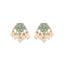 22K Gold Plated Lotus Glow Turquoise Stone Necklace Set