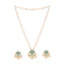22K Gold Plated Lotus Glow Turquoise Stone Necklace Set