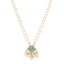 22K Gold Plated Lotus Glow Turquoise Stone Necklace Set