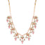 22K Gold Plated Pearl Empress Flora Pink Stone Drops Necklace Set