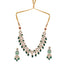 22K Gold Plated Royal Envy Green Kundan Necklace Set