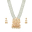22K Gold Plated Royal Sage Kundan Necklace Set
