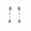 American Diamond Twilight Green Drops Necklace Set