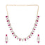 American Diamond Ruby Rhythm Necklace Set