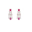 American Diamond Ruby Rhythm Necklace Set