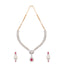 American Diamond Crimson Knot Necklace Set