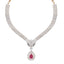 American Diamond Crimson Knot Necklace Set