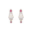American Diamond Crimson Knot Necklace Set