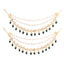 Zayra Emerald Drop Layered Earchains