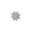 Rhodium Plated Floret Swirl Adjustable Ring
