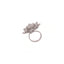 Rhodium Plated Floret Swirl Adjustable Ring