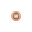 American Diamond Ruby Halo Adjustable Ring