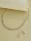 CZ Solitaire Delicate Necklace Set
