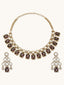 Purple Choker Necklace Set